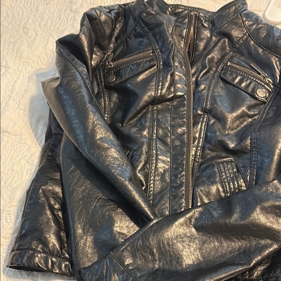 Jou Jou Other - Jou Jou Black Leather Moto Jacket